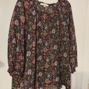 Loft blouse with front tie